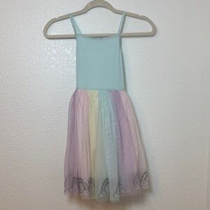 Zunie Pastel Rainbow Tulle Formal Dress in Mint, Lavender, Yellow, Pink